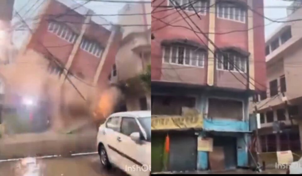दिल्ली के बाद यूपी के मुरादाबाद में भी गिरी तीन मंजिला इमारत, प्रशासन की सूझबूझ से टला बड़ा हादसा